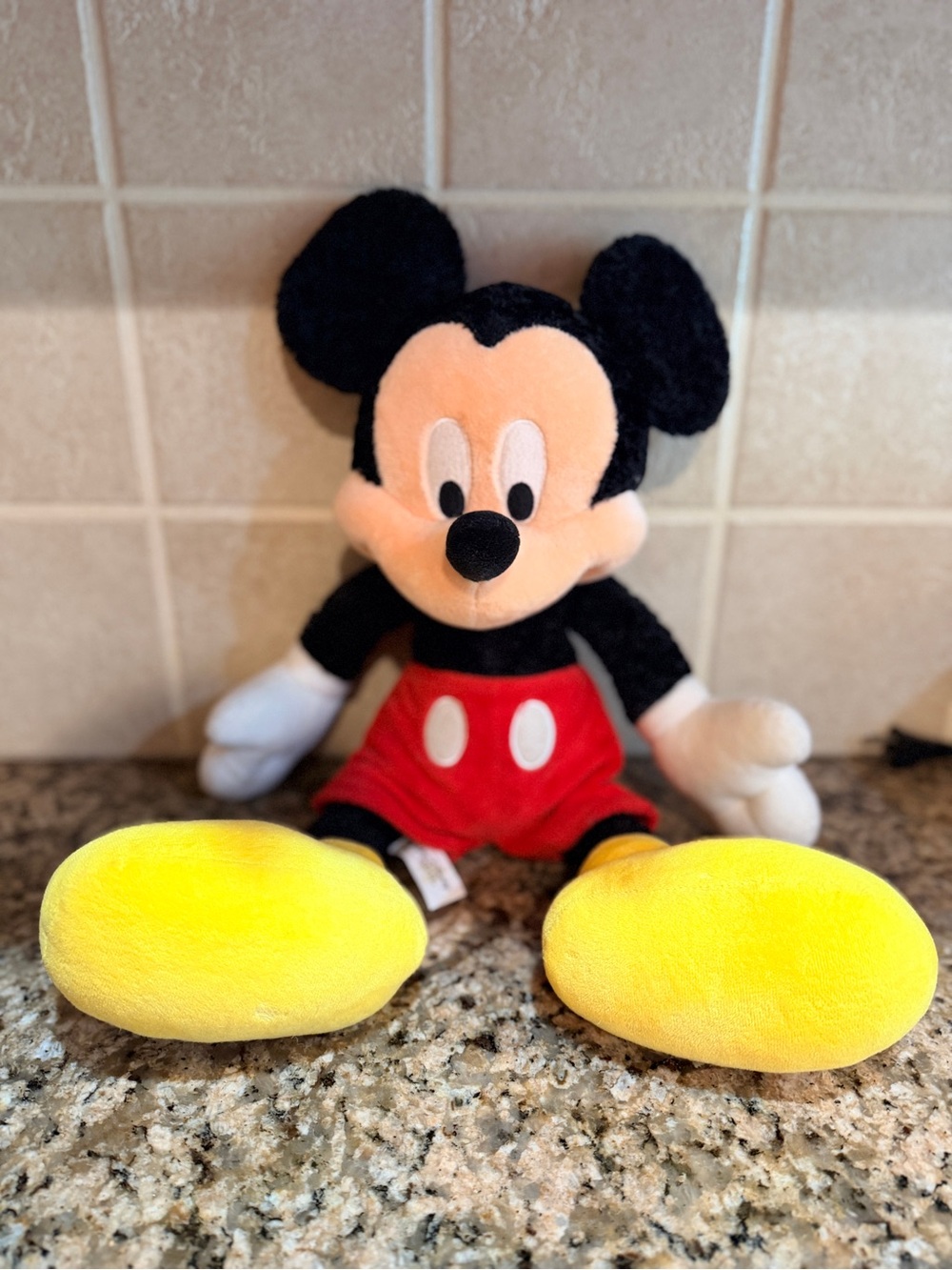 Disney Mickey Mouse Plush - Black, Red, Yellow